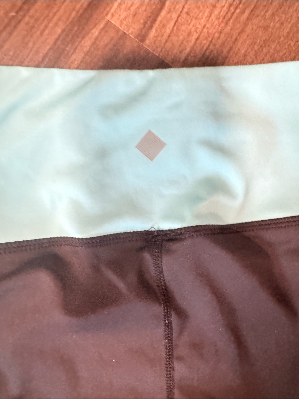 LuLaRoe Two-Tone Leggings in Mint and Brown